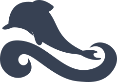 Dolphin Over Wave Sticker