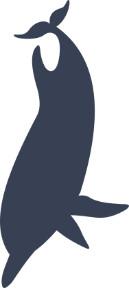 Dolphin Swimming Deeper Into Water Sticker