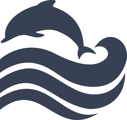 Dolphin Swimming On Waves Sticker