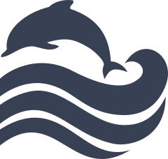 Dolphin Swimming On Waves Sticker