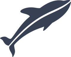 Dolphin With Line Sticker