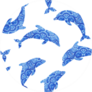 Dolphins Seamless Pattern Background Sticker