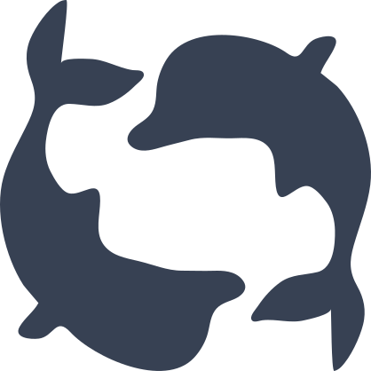 Dolphins Swimming In Circle Sticker