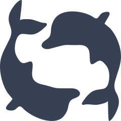 Dolphins Swimming In Circle Sticker