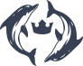Dolphins With Crown Sticker