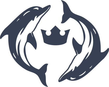 Dolphins With Crown Sticker