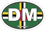 Dominica DM Flag Oval Sticker