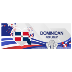 Dominican Republic Banner Sticker