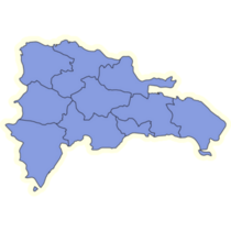 Dominican Republic Blue Map Sticker