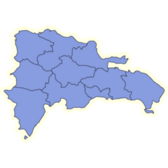 Dominican Republic Blue Map Sticker