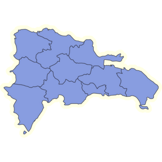 Dominican Republic Blue Map Sticker