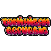 Dominican Republic Bold Font Sticker