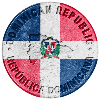 Dominican Republic Button Sticker