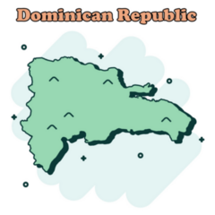Dominican Republic Comic Sticker