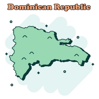 Dominican Republic Comic Sticker