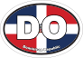 Dominican Republic Do Flag Oval Sticker