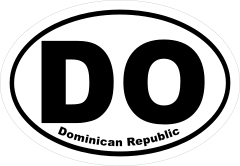 Dominican Republic Do Oval Sticker
