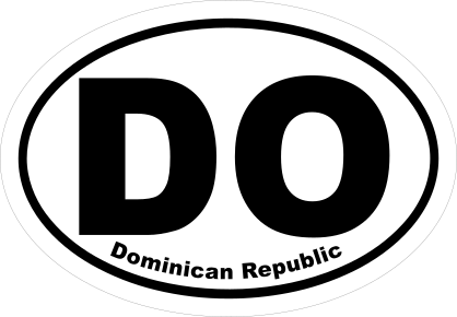 Dominican Republic Do Oval Sticker