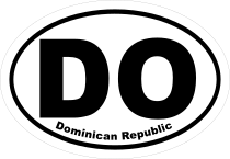 Dominican Republic Do Oval Sticker