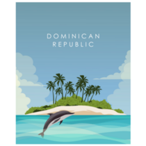 Dominican Republic Dolphin Sticker
