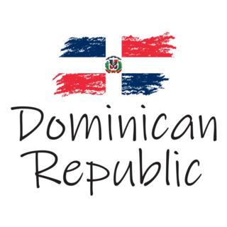 Dominican Republic Flag Text Sticker