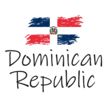 Dominican Republic Flag Text Sticker