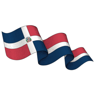 Dominican Republic Flag Waving Sticker