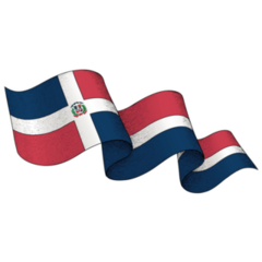 Dominican Republic Flag Waving Sticker