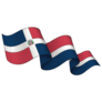 Dominican Republic Flag Waving Sticker