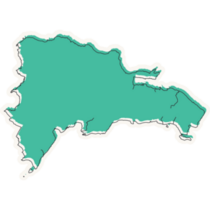 Dominican Republic Green Map Sticker