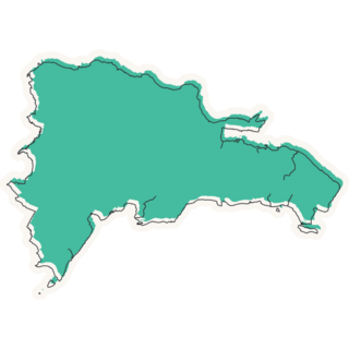 Dominican Republic Green Map Sticker