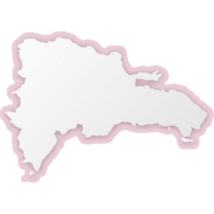 Dominican Republic Pink Sticker