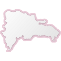 Dominican Republic Pink Sticker