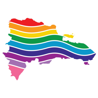 Dominican Republic Rainbow Sticker