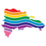 Dominican Republic Rainbow Sticker