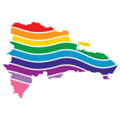 Dominican Republic Rainbow Sticker