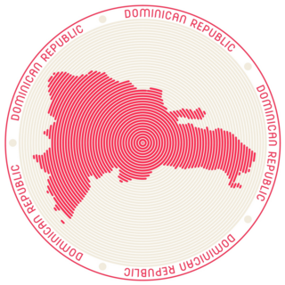 Dominican Republic Red Logo Sticker