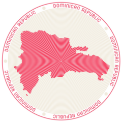 Dominican Republic Red Logo Sticker