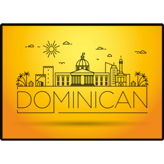 Dominican Skyline Sticker