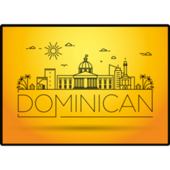 Dominican Skyline Sticker