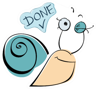 Done Snail Sticker