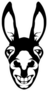 Donkey Head Retro Logo Sticker
