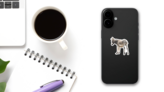 Donkey Isolated A On White Sticker on a Phone (New) example