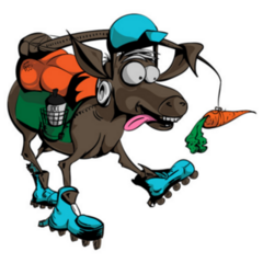 Donkey Rollerblades Sticker