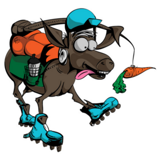 Donkey Rollerblades Sticker