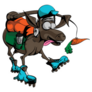 Donkey Rollerblades Sticker