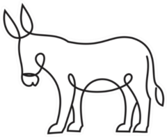 Donkey Simple Logo Sticker