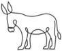 Donkey Simple Logo Sticker