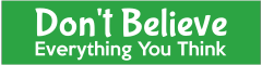 Dont Believe Everything You Think Bumper Sticker