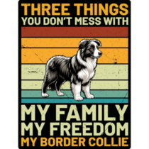 Dont Mess Border Collie Sticker